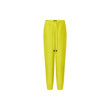 LOUIS VUITTON Chartreuse Silk Pajama Pants