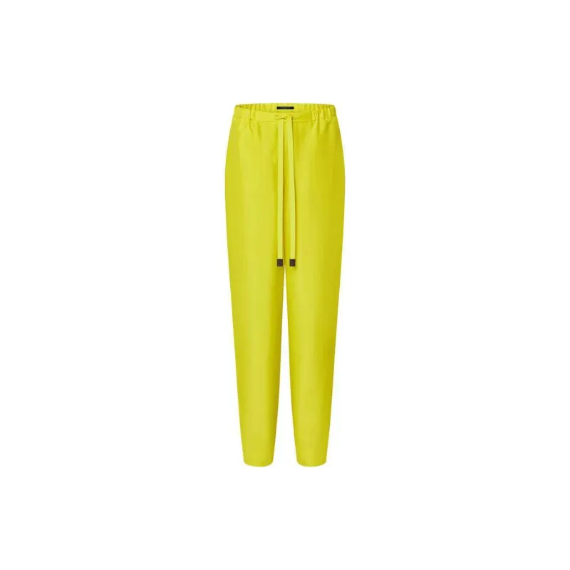LOUIS VUITTON Chartreuse Silk Pajama Pants-0