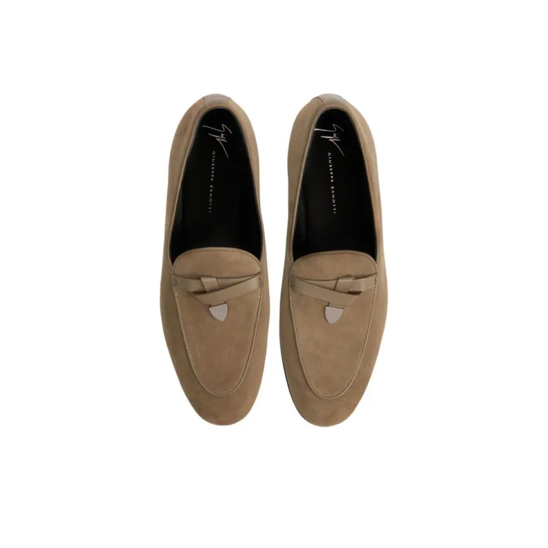 Giuseppe Zanotti Ewerton Almond toe Suede Loafers-4