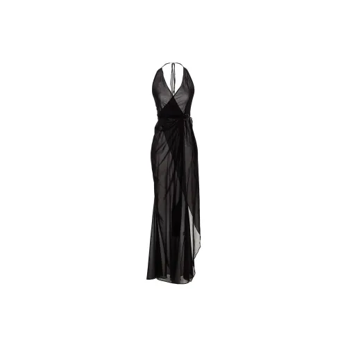 Louisa Ballou Semi sheer Sleeveless Maxi Dress