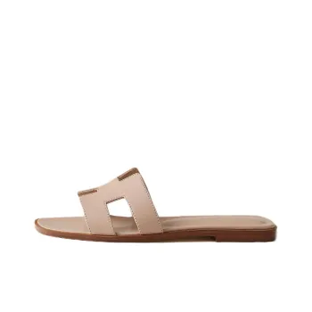 HERMES Oran Slide Slippers Women's Beige