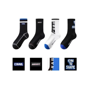 Crabsecret Mid-Calf Socks Unisex 4 Pack