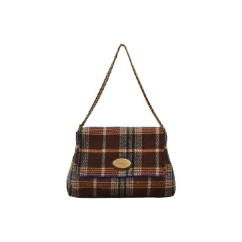 ROSEROOEN Woolen Shoulder Bag Women's Brown/Green/Vintage Red