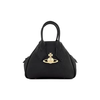 Vivienne Westwood Cow Leather Bowling Bag Shoulder Bag Crossbody Bag Handbags Mini Women's Black