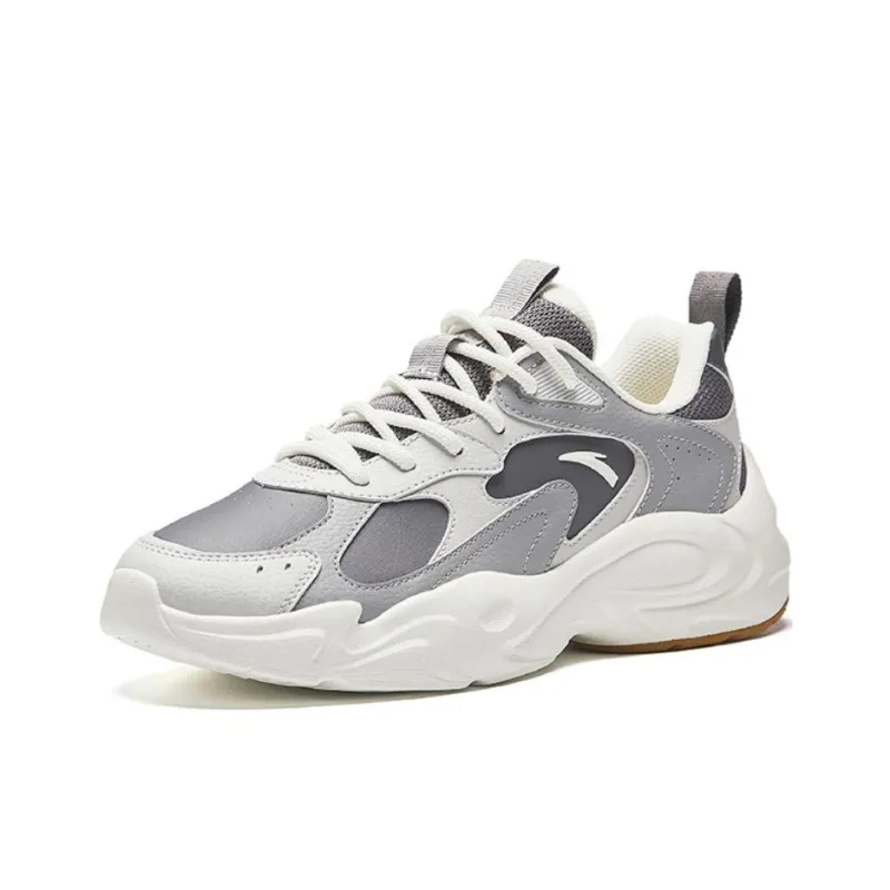 Anta Life Collection Anti Slip Wear Resistant Low Top Casual Shoes Men's Gray-1