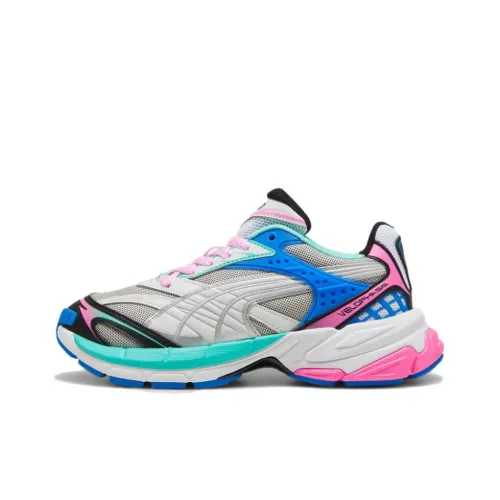 PUMA Velophasis Slip Resistant Low Top Casual Running Shoes Unisex Gray