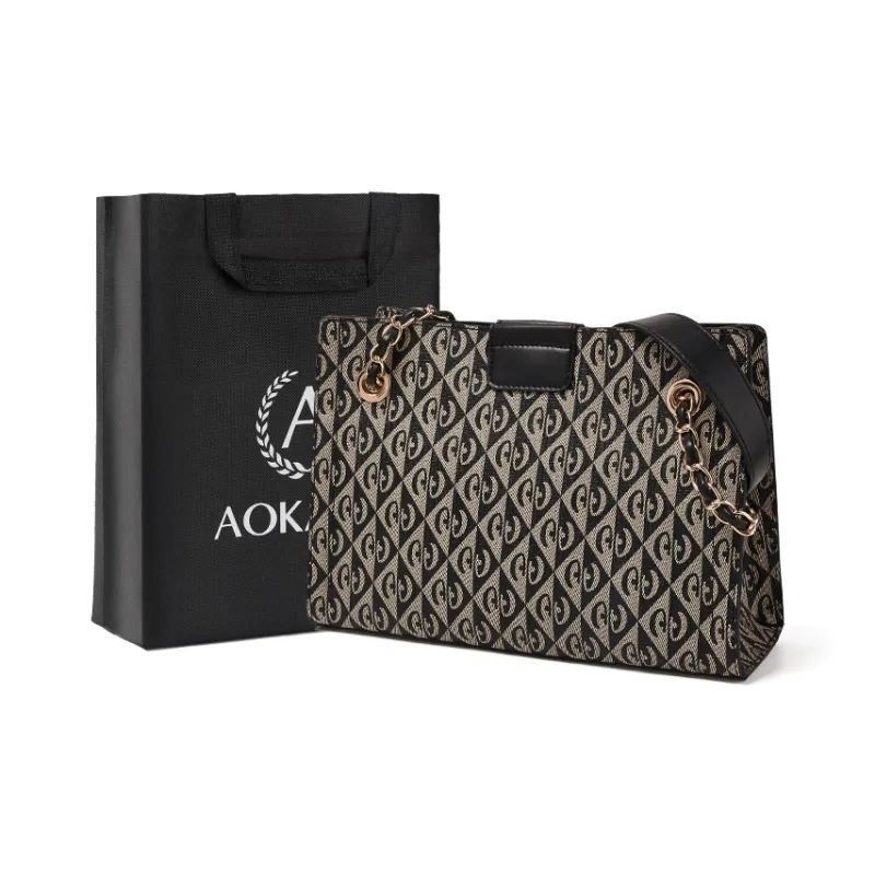 AOKANG PVC Tote Underarm Shoulder Bag, Crossbody Bag For Mom Women's Khaki Coffee/Coffee/Caramel Coffee/Ecru-6