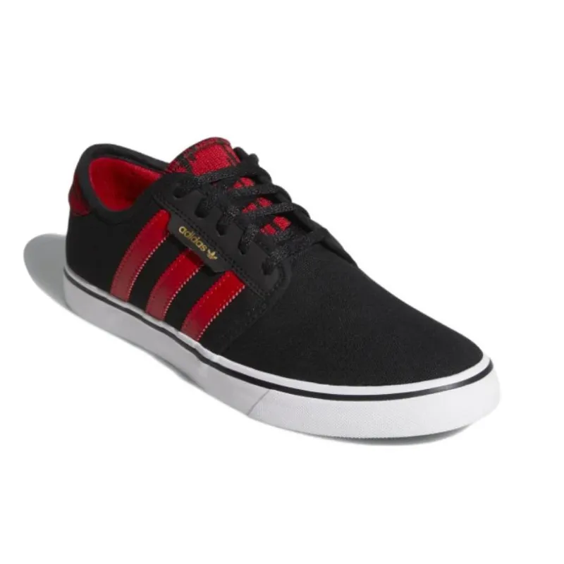 Adidas Originals Seeley Wear-resistant And Lightweight Low-Top Skateboard Shoes Men's Black Red-2