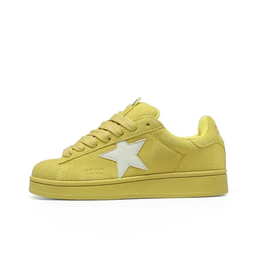 GZOZ Wear-Resistant Slip-Resistant Low-Top Skateboard Shoes Unisex Ginger Yellow
