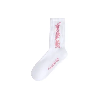 OFF WHITE 'For Walking' Ribbed Crew Socks