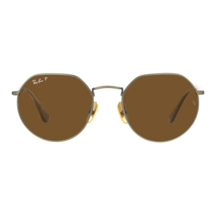 RayBan Irregular Shape Sunglasses Unisex Gold-1