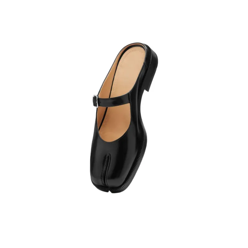Maison Margiela Tabi Wrap toe Slippers Women's Black-2