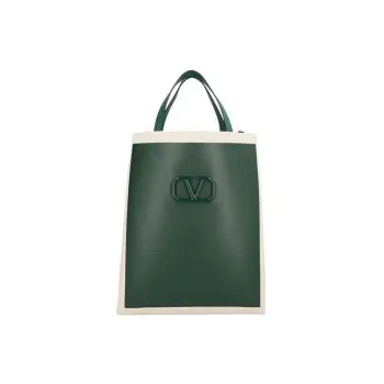 Valentino GARAVANI Cow Leather Shoulder Bag Crossbody Bag Handbag Men's Green/Ecru