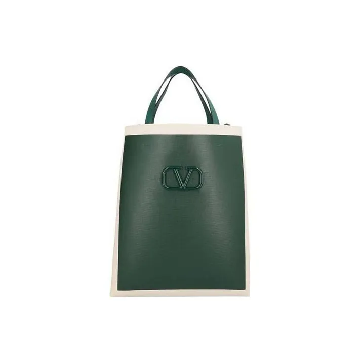Valentino GARAVANI Cow Leather Shoulder Bag Crossbody Bag Handbag Men's Green/Ecru-0