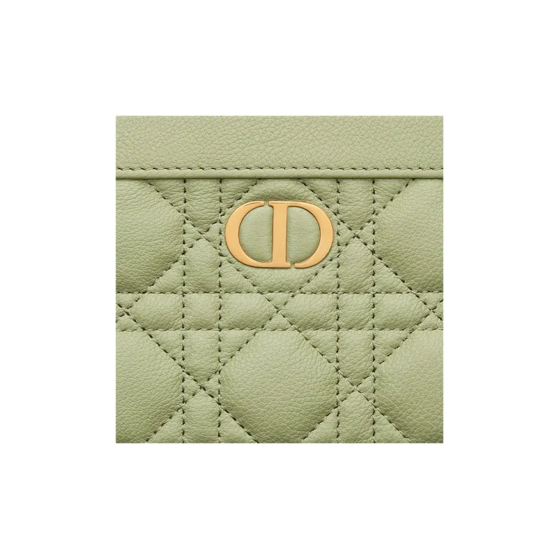 DIOR Caro Soft Calfskin One Shoulder Crossbody Clutches Women's Green-5