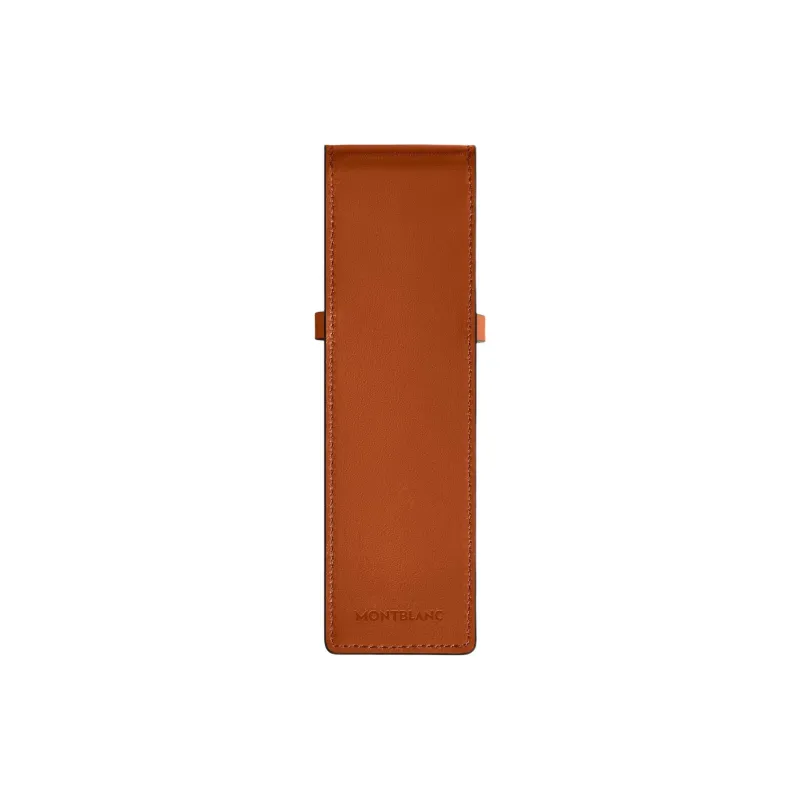 MONTBLANC Cow Leather Pen Pouch Storage Bag Unisex Rusty Red-2