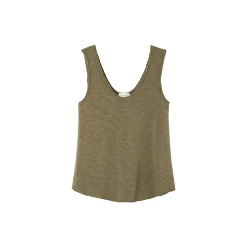 AMERICAN VINTAGE A.M Tank Tops Women's Vintage Khaki Green