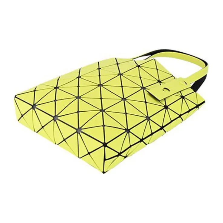 ISSEY MIYAKE Lucent Boxy Patch Artificial Leather Small Square Bag Tote Bag Handbag Regular Women's Cream Yellow-3