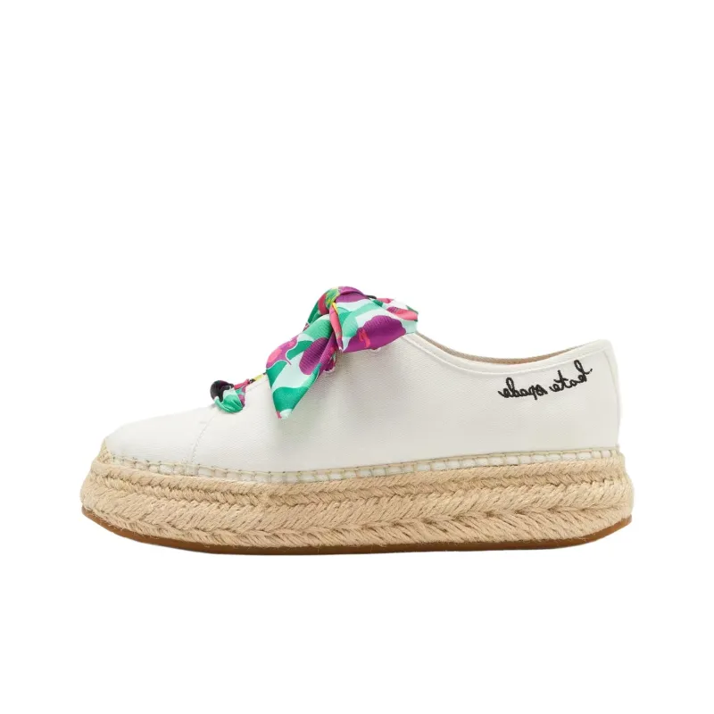Kate Spade Eastwell Canvas Shoes 4.5cm Women's White-0
