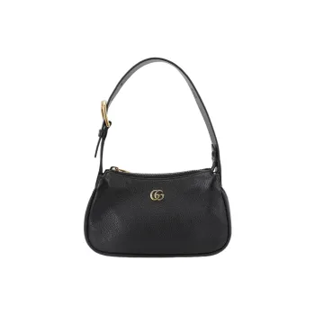 GUCCI Aphrodite Leather Shoulder Bag Mahjong Bag Handbags Shoulder Bags Women's Black