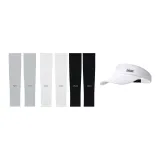 Mixed Color Cooling Arm Sleeves+White Sports Visor Cap