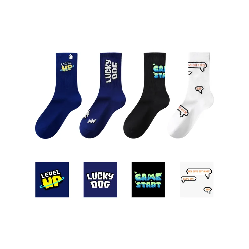 Crabsecret Battle Armor Series Mid-Calf Socks Men's 4 Pack-0