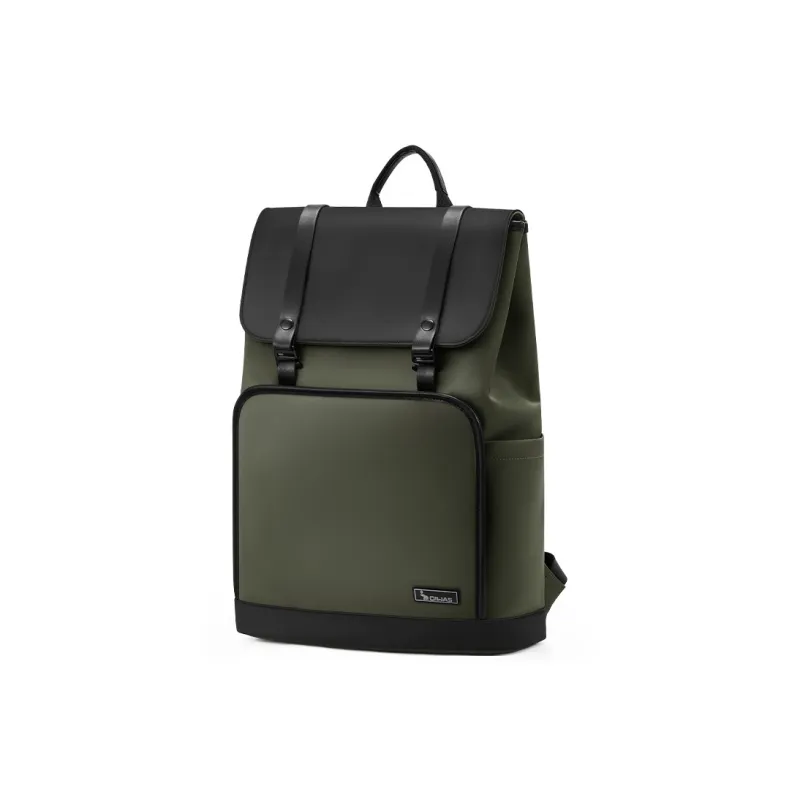 OIWAS Fabric Backpack Travel Backpack Business Laptop Bag Regular Unisex Black/Rock Stone Green-8