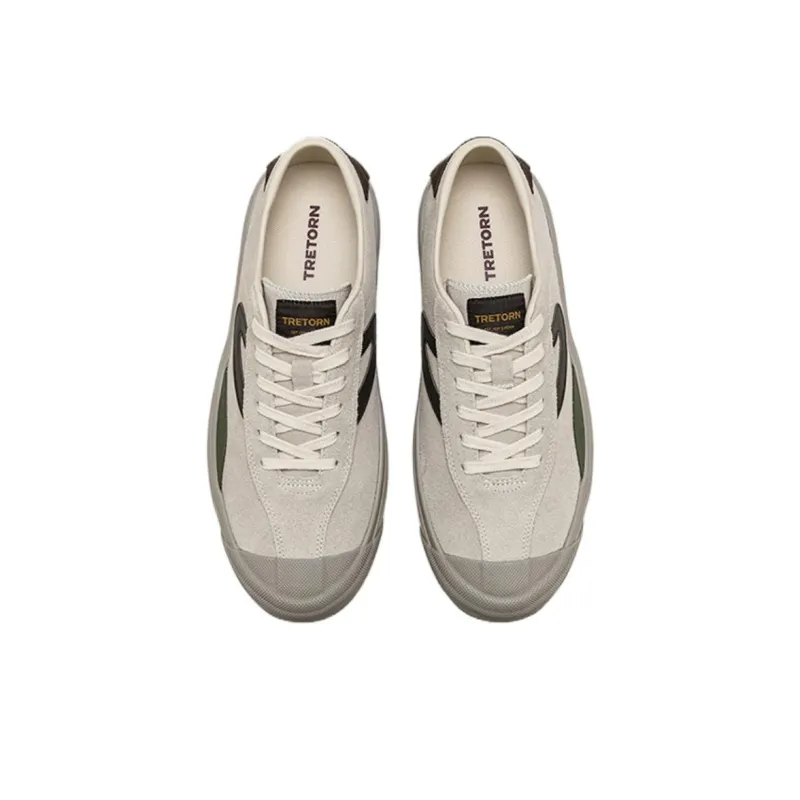 TRETORN Slip Resistant And Breathable Low Top Skateboard Shoes Unisex Beige Brown-3