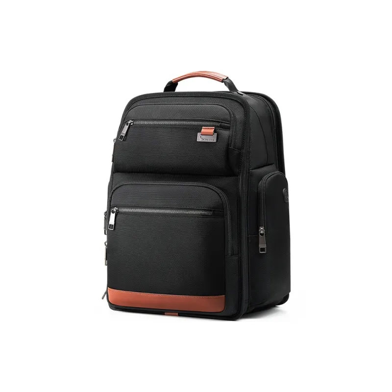 OIWAS Fabric Backpack Laptop Bag Regular Unisex Black-1