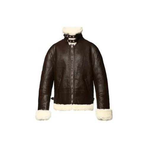 Vetements Leather Jackets Unisex Dark Brown