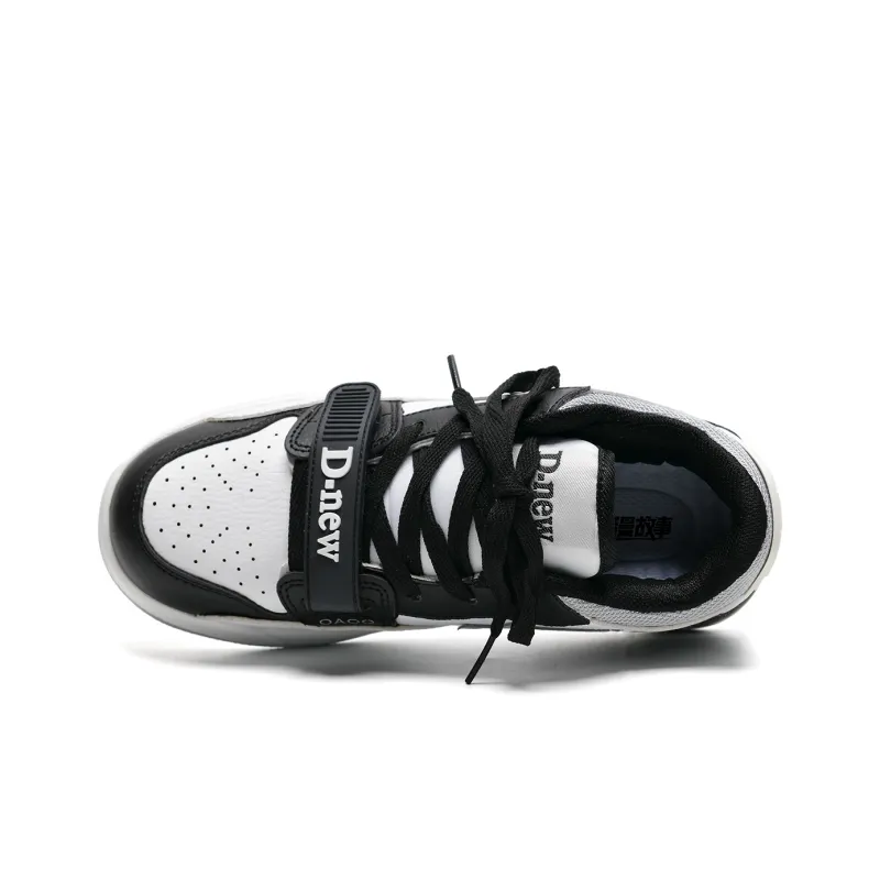 Anime Story Anti Slip Wear Resistant Lightweight Breathable Low Top Skateboard Shoes Unisex White Black Gray-4