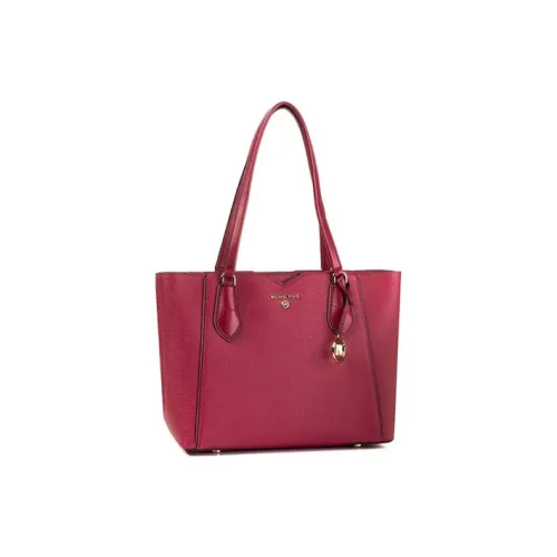 MICHAEL KORS MK Mae Leather stayhomewithbags Bag Shopping Bag Handbag Shoulder Bag Medium Size Women's Rose Red