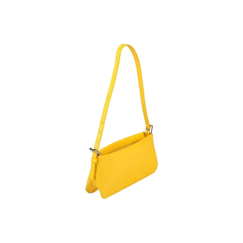 By Far Dulce Cow Leather Crossbody Bag Shoulder Bag Women's Yellow-3