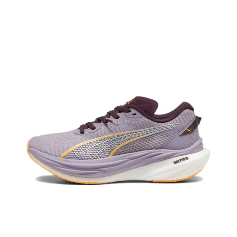 PUMA Deviate NITRO 3 Anti Slip Wear Resistant Low Top Casual Running Shoes Women's Light Pink-0