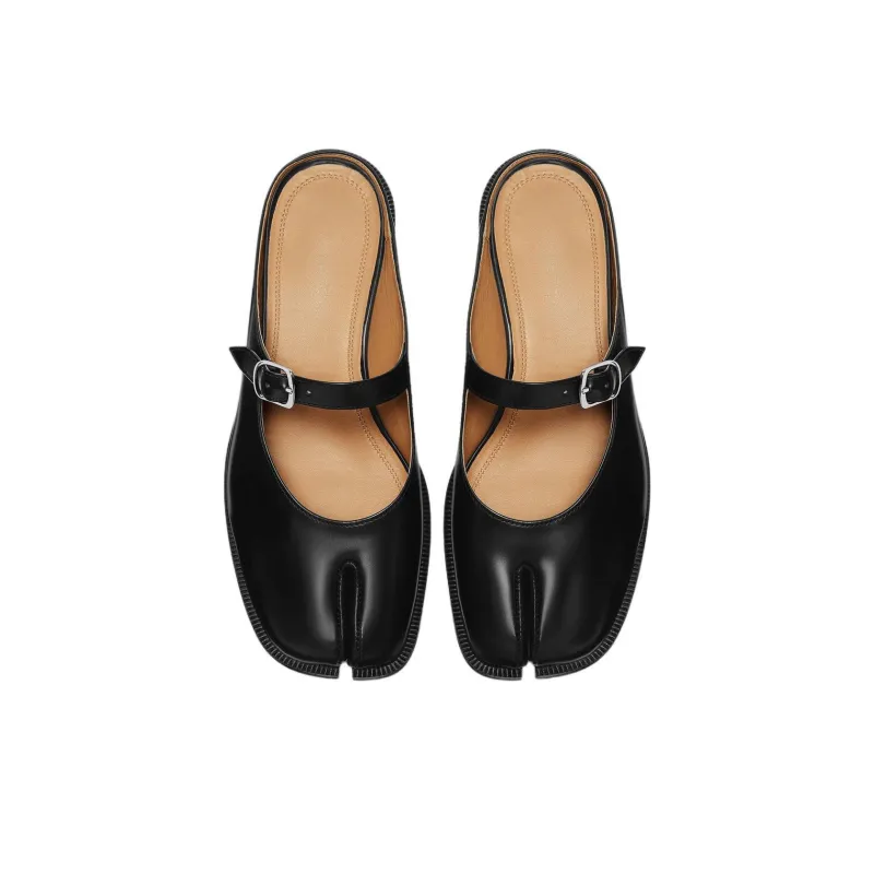 Maison Margiela Tabi Wrap toe Slippers Women's Black-3