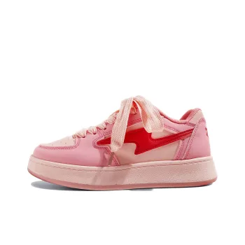 Little Red Man Low Top Skateboard Shoes Women's