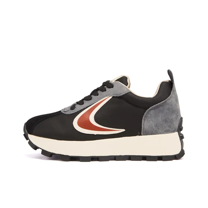 FOXER Cortez Shoes Cushioning Abrasion Resistant Lightweight Height Increasing Mat Low Top Chunky Sneakers Women's-9