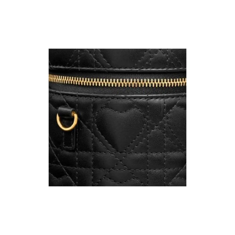 DIOR Sheepskin Makeup Bag Micro Women's Black-6