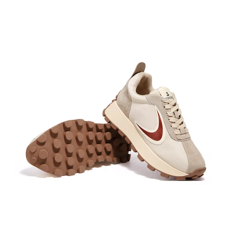 FOXER Cortez Shoes Cushioning Abrasion Resistant Lightweight Height Increasing Mat Low Top Chunky Sneakers Women's-5