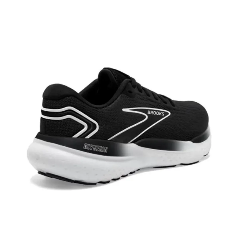 Brooks Glycerin 21 Anti Slip Wear Resistant Low Top Long Distance Running Running Shoes Men's Black White-2