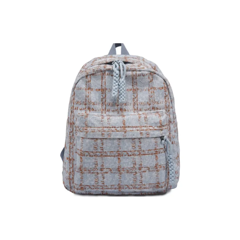 PINK·LAND Nylon Backpack Unisex Blue/Pink/Green-0