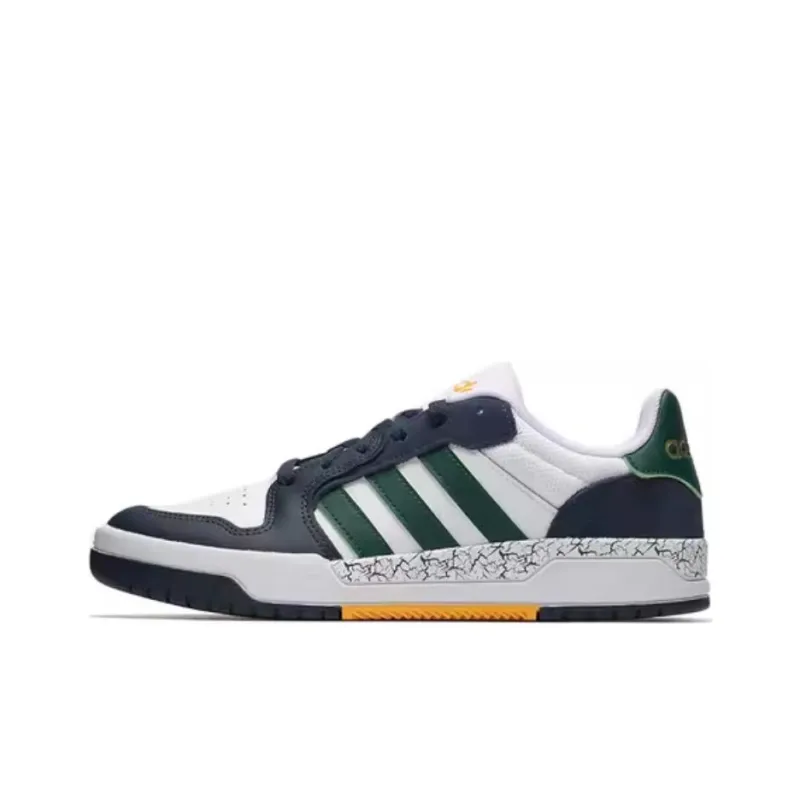 Adidas Neo Entrap Anti Slip And Wear Resistant Lightweight Low Top Skateboard Shoes Unisex White Green Blue-0