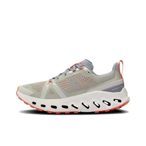 On Cloudsurfer Trail Running Shoes Women's Low-Top Gray White