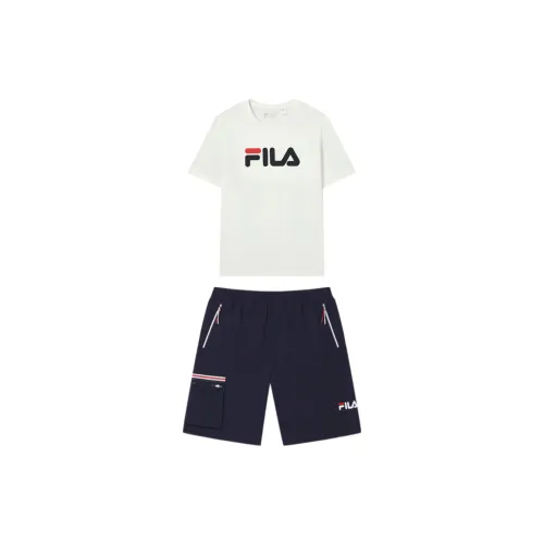 FILA Casual Sportswear Unisex Snow White+Secret Mirror Blue