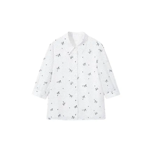 EICHITOO Shirts Women's Raw White Pattern