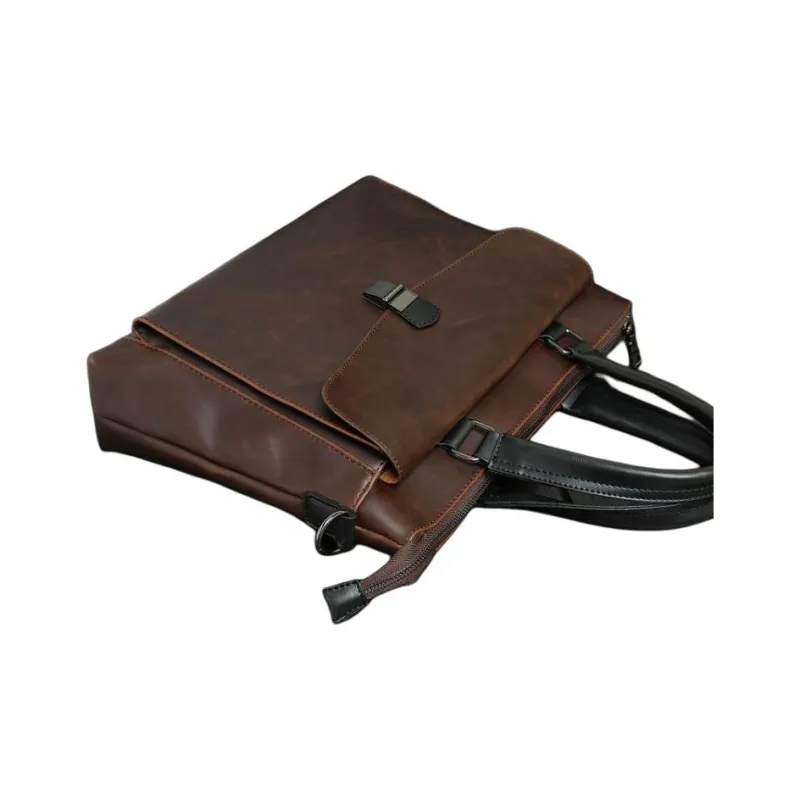 TTaG．baG PU Briefcases Regular Men's Coffee-4