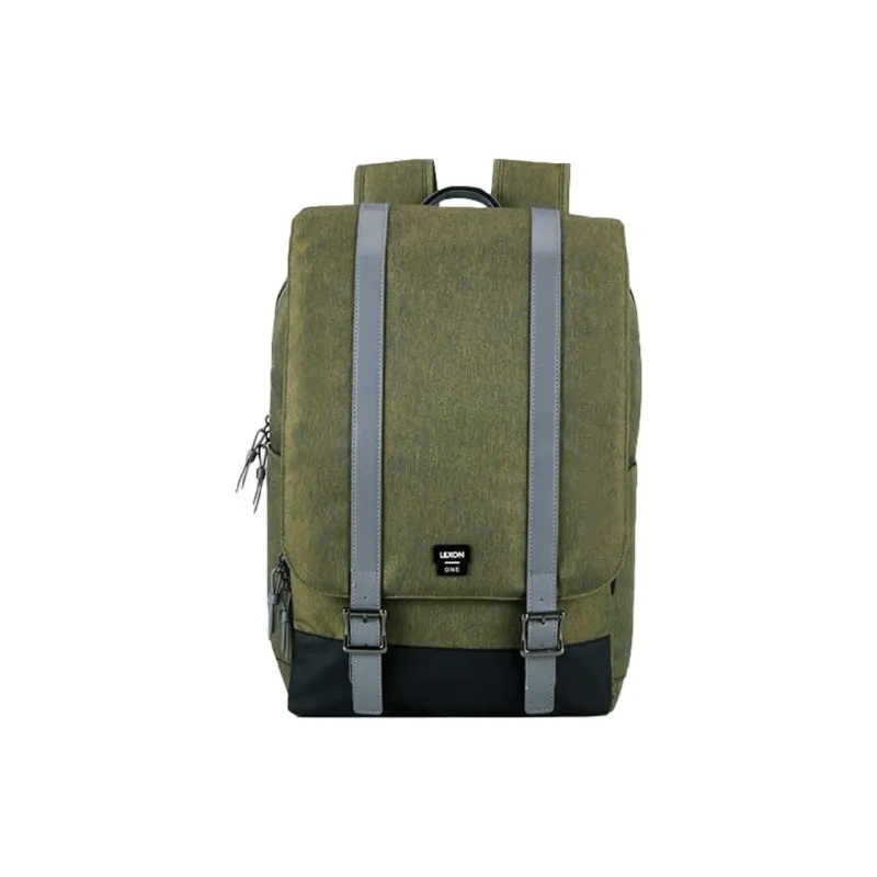 LEXON 600D Twill Backpack Unisex Autumn Night Blue/Light Sand/Pine Green-8