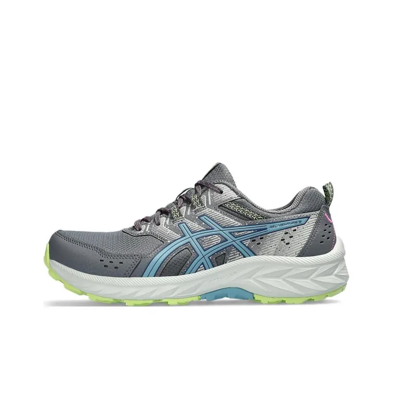Asics Gel Venture 9 Cushioning Abrasion Resistant Breathable Low Top Casual Running Shoes Women's Gray Blue-0