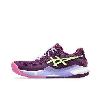Asics Gel Resolution 9 Padel 'Deep Mauve Lime Green' Women's