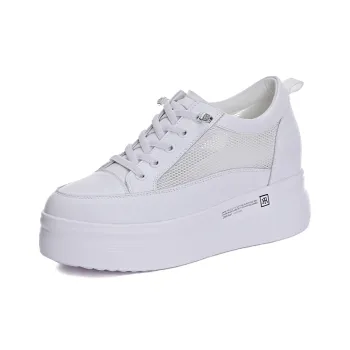 NRDROFFICIAL Anti-Slip Wear-Resistant Waterproof Breathable Lightweight Low-Top Casual Shoes Women's White